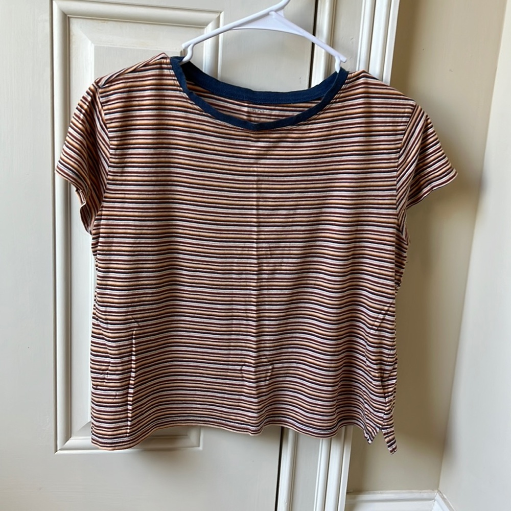 BDG stripe crop tee